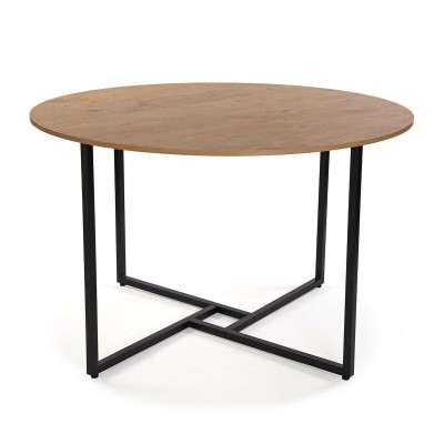 Table de Salle à Manger Versa Beatriz PVC Métal Bois MDF 120 x 76 x 120 cm