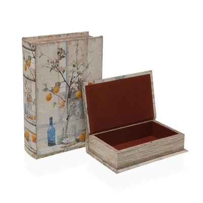 Boîte Décorative Versa Toile Bois MDF Arbre