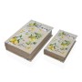 Boîte Décorative Versa Toile Bois MDF Citron