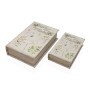 Decorative box Versa Canvas MDF Wood Flowers