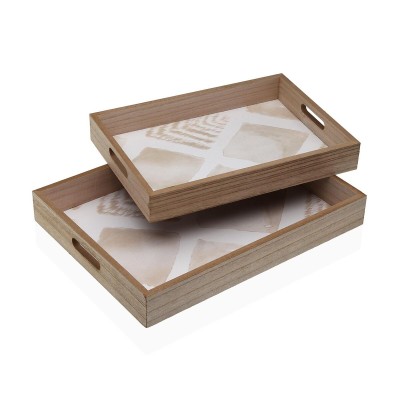 Set of trays Versa Wood 28 X 5 X 38 CM