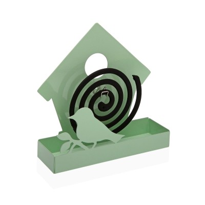 Support pour spirales anti-moustiques Versa Vert Métal 5 x 17 x 17 cm Oiseau