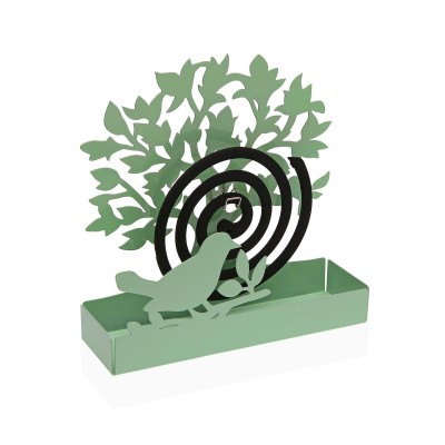 Support pour spirales anti-moustiques Versa Vert Métal 5 x 17 x 17 cm Arbre