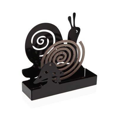 Support pour spirales anti-moustiques Versa Noir Métal 5 x 17 x 17 cm Escargot