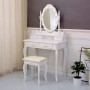 Dresser Versa White Wood Crystal MDF Wood 40 x 146 x 75 cm