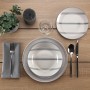 Tableware Versa VORTEX  Grey Porcelain 18 Pieces