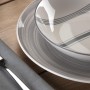 Assiettes Versa VORTEX  Gris Porcelaine 18 Pièces