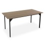 Table de Salle à Manger Versa Collins Métal Mélamine Bois MDF 75 x 80 x 164,5 cm