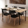 Table de Salle à Manger Versa Collins Métal Mélamine Bois MDF 75 x 80 x 164,5 cm