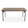 Table de Salle à Manger Versa Collins Métal Mélamine Bois MDF 75 x 80 x 164,5 cm