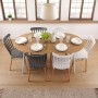Dining Table Versa DOINYO  White Metal MDF Wood 80 x 75 x 160 cm