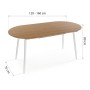 Table de Salle à Manger Versa DOINYO  Blanc Métal Bois MDF 80 x 75 x 160 cm