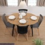 Dining Table Versa DOINYO  Black Metal MDF Wood 80 x 75 x 160 cm