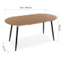 Table de Salle à Manger Versa DOINYO  Noir Métal Bois MDF 80 x 75 x 160 cm