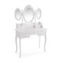 Coiffeuse Versa Blanc Bois Verre Bois MDF 40 X 144 X 90 CM
