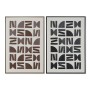 Painting Home ESPRIT Brown Black Beige Abstract Modern 63 x 3,8 x 93 cm (2 Units)