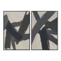 Cadre Home ESPRIT Marron Noir Beige Abstrait Moderne 83 x 4,5 x 123 cm (2 Unités)