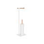 Toilet Roll Holder Home ESPRIT White Natural Metal Bamboo 22 x 16 x 68 cm