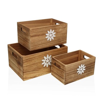 Set of decorative boxes Versa Verdor Wood