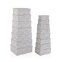 Set of decorative boxes Versa Cardboard Feathers (15 Pieces)