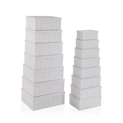 Set of decorative boxes Versa Laison Cardboard (15 Pieces)