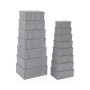 Set de boîtes décoratives Versa Gris Carton (15 Pièces)