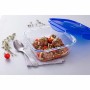 Food Preservation Container Pyrex Blue Transparent 800 ml (2 Units)