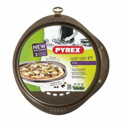 Pizza Mould Pyrex Brown Black Metal