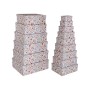 Set of decorative boxes Versa Cardboard Flowers (15 Pieces)
