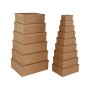 Set of decorative boxes Versa Brown Cardboard (15 Pieces)