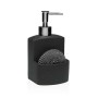 Soap Dispenser Versa Black Resin Ceramic Minimalist