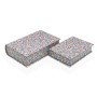 Boîte Décorative Versa Toile Bois MDF Fleurs Livre