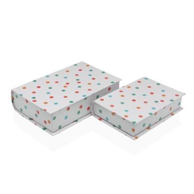 Decorative box Versa Canvas MDF Wood Book