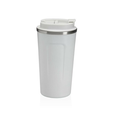Verre avec Couvercle Versa Blanc Acier polypropylène 510 ml