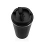 Glass with Lid Versa Black Steel polypropylene 510 ml