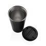 Glass with Lid Versa Black Steel polypropylene 510 ml