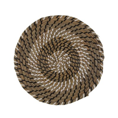 Dessous de plat Versa Blanc Noir Textile Jacinthe d'eau 38 cm