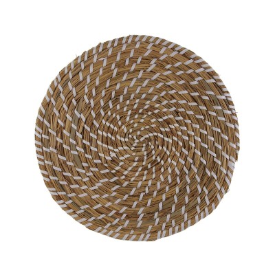 Dessous de plat Versa Blanc Textile Jacinthe d'eau 38 cm