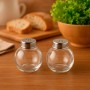 Salt and Pepper Shakers Versa Metal Crystal