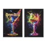 Painting Home ESPRIT Black Loft 63 x 3,7 x 93 cm (2 Units)