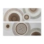 Cadre Home ESPRIT Blanc Beige Cercles Scandinave 150 x 3 x 50 cm (2 Unités)