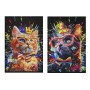 Painting Home ESPRIT Black Cat Loft 63 x 3 x 93 cm (2 Units)