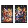 Painting Home ESPRIT Black Cat Loft 63 x 3 x 93 cm (2 Units)