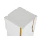 Pedestal Home ESPRIT White Golden MDF Wood Modern 25 x 25 x 80 cm