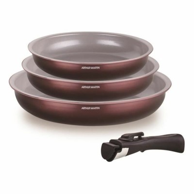 Poêle Arthur Martin Prune Aluminium Ø 24 cm Ø 20 cm Ø 28 cm (3 Unités)