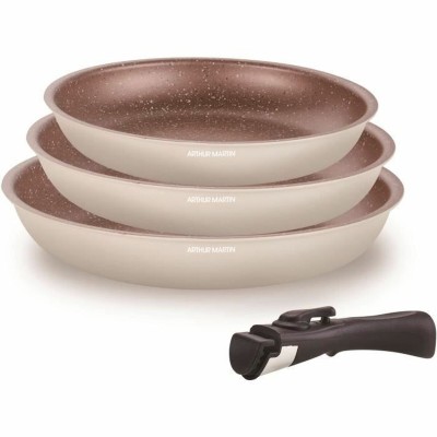 Set of Frying Pans Arthur Martin Cream Aluminium Ø 24 cm Ø 20 cm Ø 28 cm (3 Units)