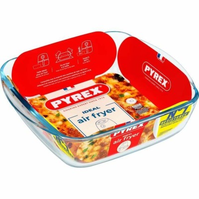 Plat de Four Pyrex Transparent Verre Borosilicaté Carré
