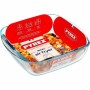 Plat de Four Pyrex Transparent Verre Borosilicaté Carré
