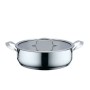 Casserole with lid Haeger PA-24L.004A Beige Grey Ø 24 cm