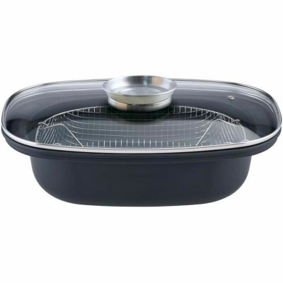 Poêle à frire avec panier GSW 414593 Noir verre Acier inoxydable Acier émaillé